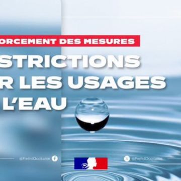 Restrictions sur les usages de l&rsquo;eau en Haute-Garonne