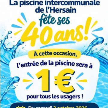 La piscine intercommunale de l&rsquo;Hersain f�te ses 40 ans !